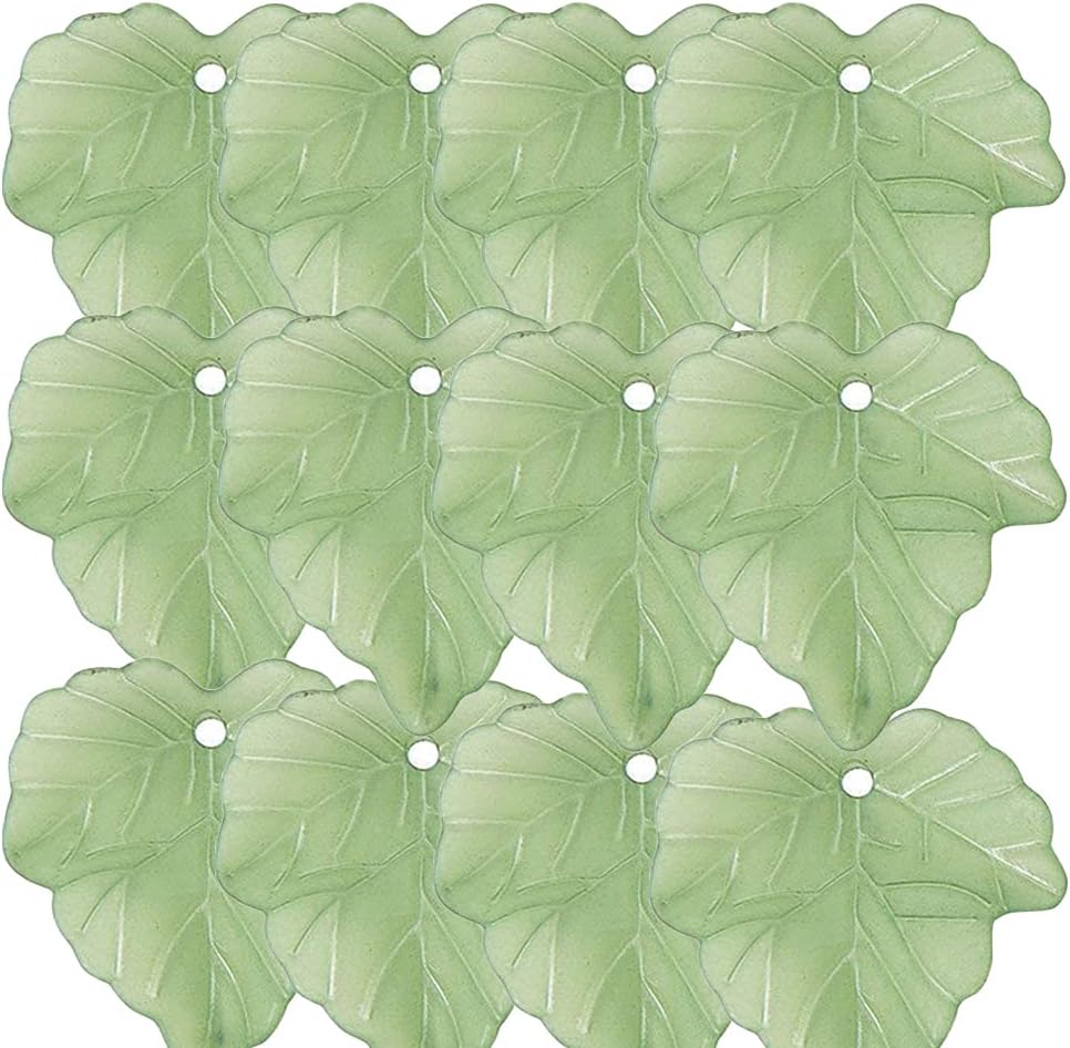 AKOAK 100 piezas transparentes de hojas esmeriladas colgantes de amuleto acrílico, anillo adecuado para hacer joyas, manualidades, joyería,