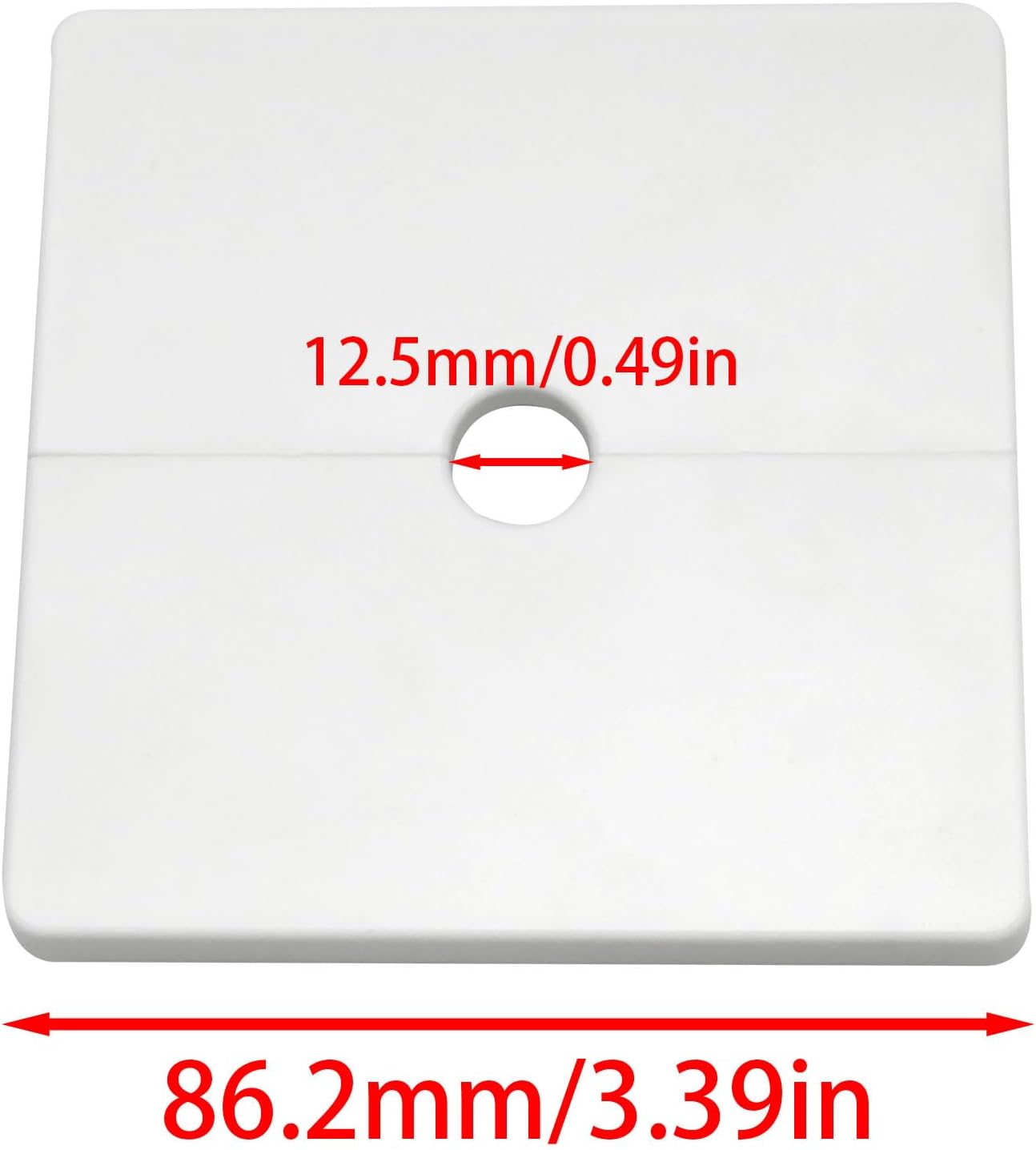 Lovelysp-ABS plástico agujero de pared cubierta decorativa grifo de ducha cuadrado cubierta decorativa cubierta de tubería de agua montado en la