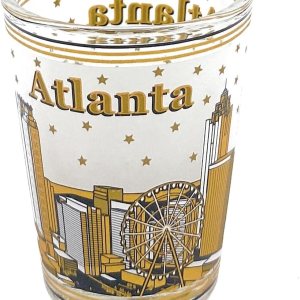 Vasos de chupito de Atlanta esmerilados Georgia State Souvenir Shot Glasses Atlanta Golden Skyline Beber Glass American City Regalos turísticos Vasos de chupito de Atlanta esmerilados Georgia State Souvenir Shot Glasses Atlanta Golden Skyline Beber Glass American City Regalos turísticos