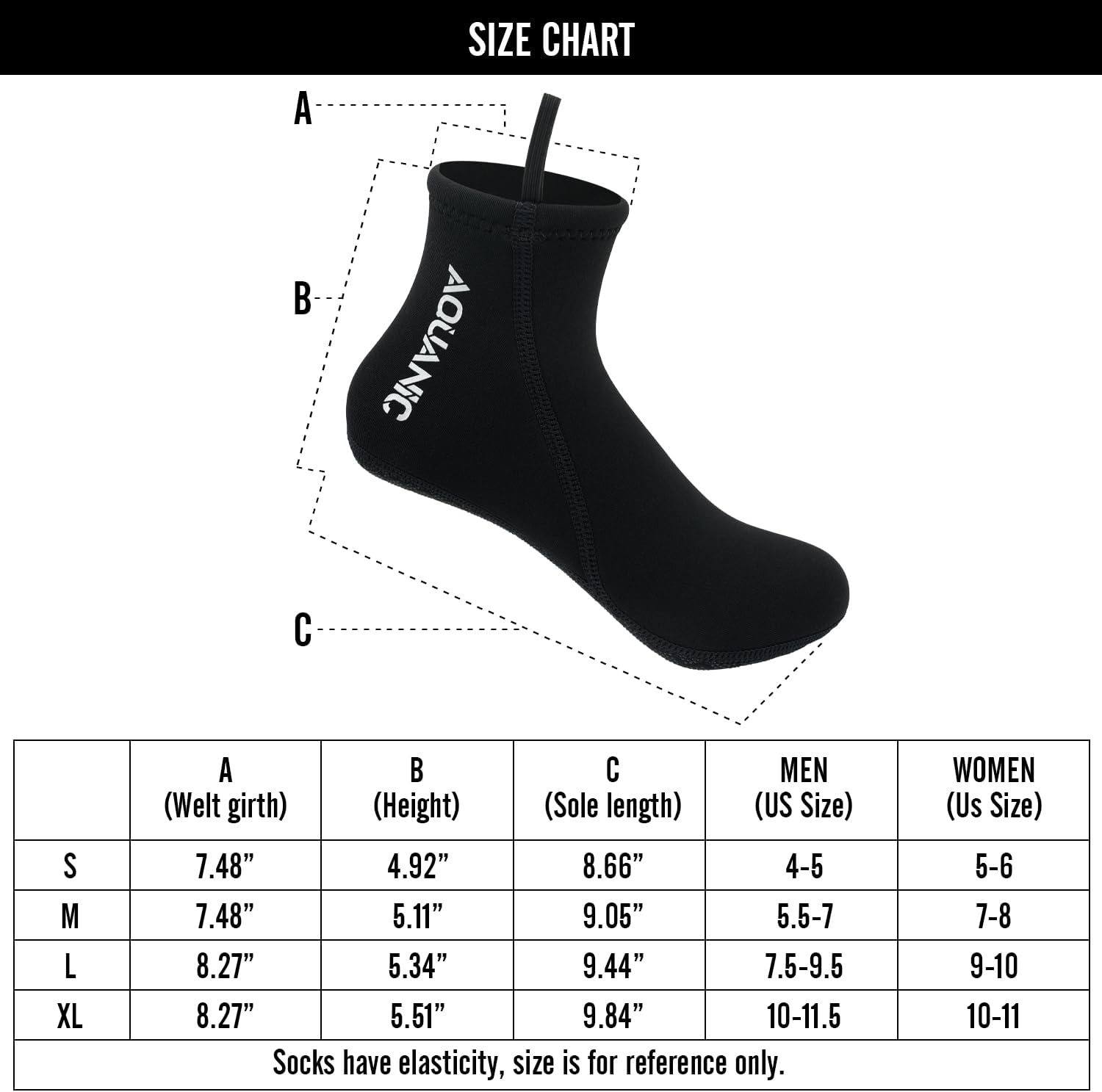 nitescuba Calcetines de buceo gratis de neopreno de 0.098 in calcetines de neopreno para agua térmica, calcetines de aleta para esnórquel, surf,
