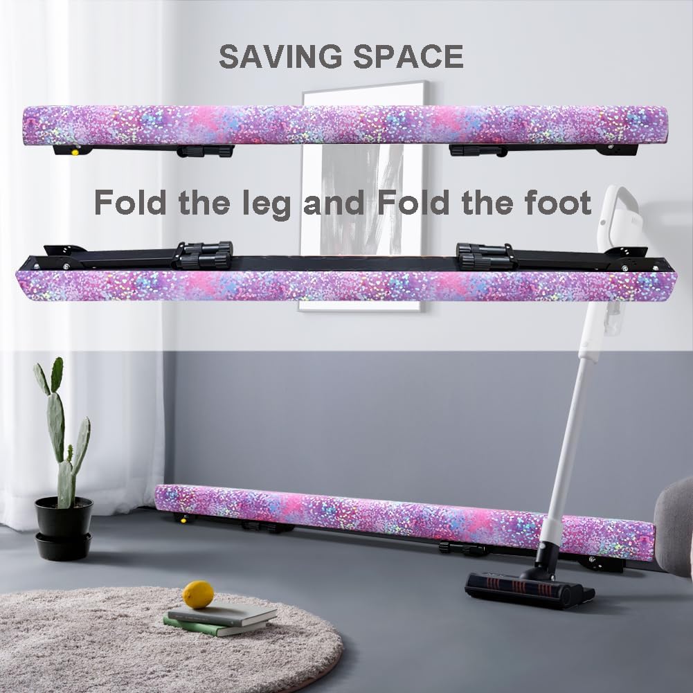 7.2ft Ultrasimple Adjustable&Foldable Balance Beam,High-Low Floor Beam Suede Gymnastics Equipment,No Tool Require, Gymnastics Beam for