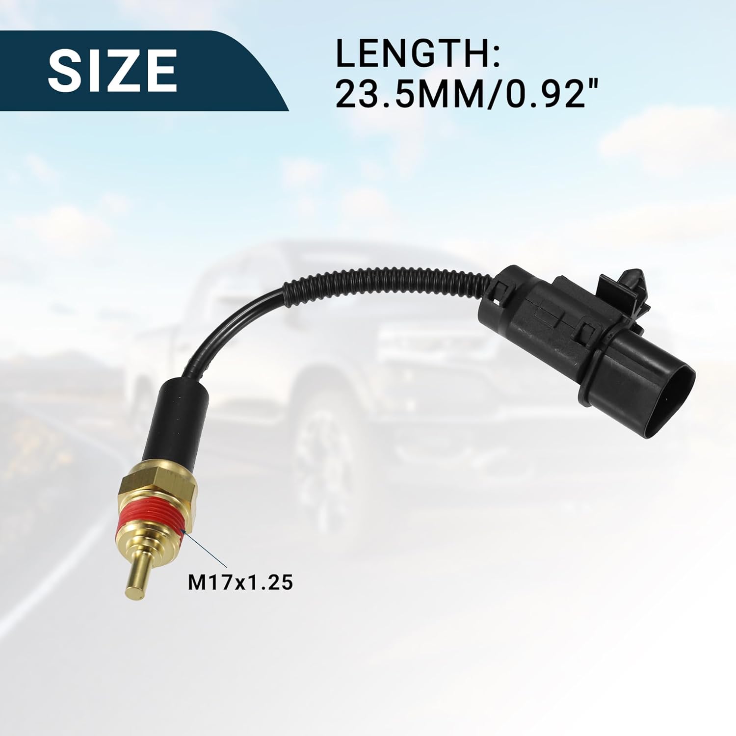 F FIERCE CYCLE Sensor de temperatura del refrigerante para Kia Spectra Durable No.39230-26600 Sensor de temperatura del agua del tono dorado interno