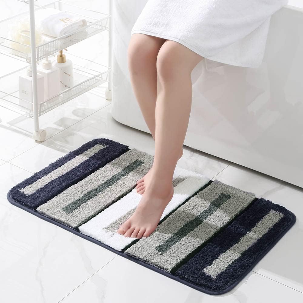 MRL Alfombra de baño, ultra suave y absorbente de agua, lavable a máquina, alfombra de baño lanuda de microfibra de lujo, tapetes de baño