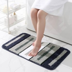 MRL Alfombra de baño, ultra suave y absorbente de agua, lavable a máquina, alfombra de baño lanuda de microfibra de lujo, tapetes de baño MRL Alfombra de baño, ultra suave y absorbente de agua, lavable a máquina, alfombra de baño lanuda de microfibra de lujo, tapetes de baño