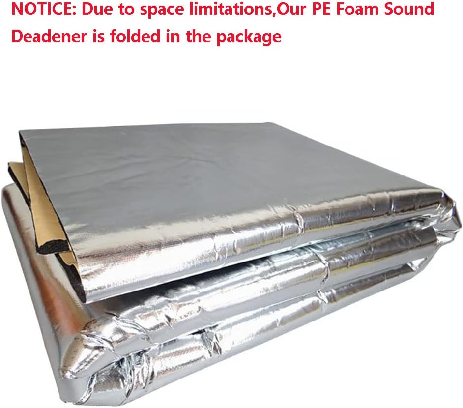 394mil 10.76sqft – Alfombrilla aislante de sonido para motor Fen-der para automóvil, amortiguador de sonido de espuma de polietileno de 40 x 40