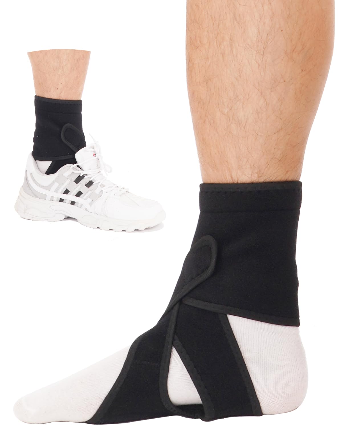 Furlove AFO – Soporte de pie para caminar, soporte de pie caído con zapatos, férula nocturna suave para caída del pie, soporte de caída de pie para