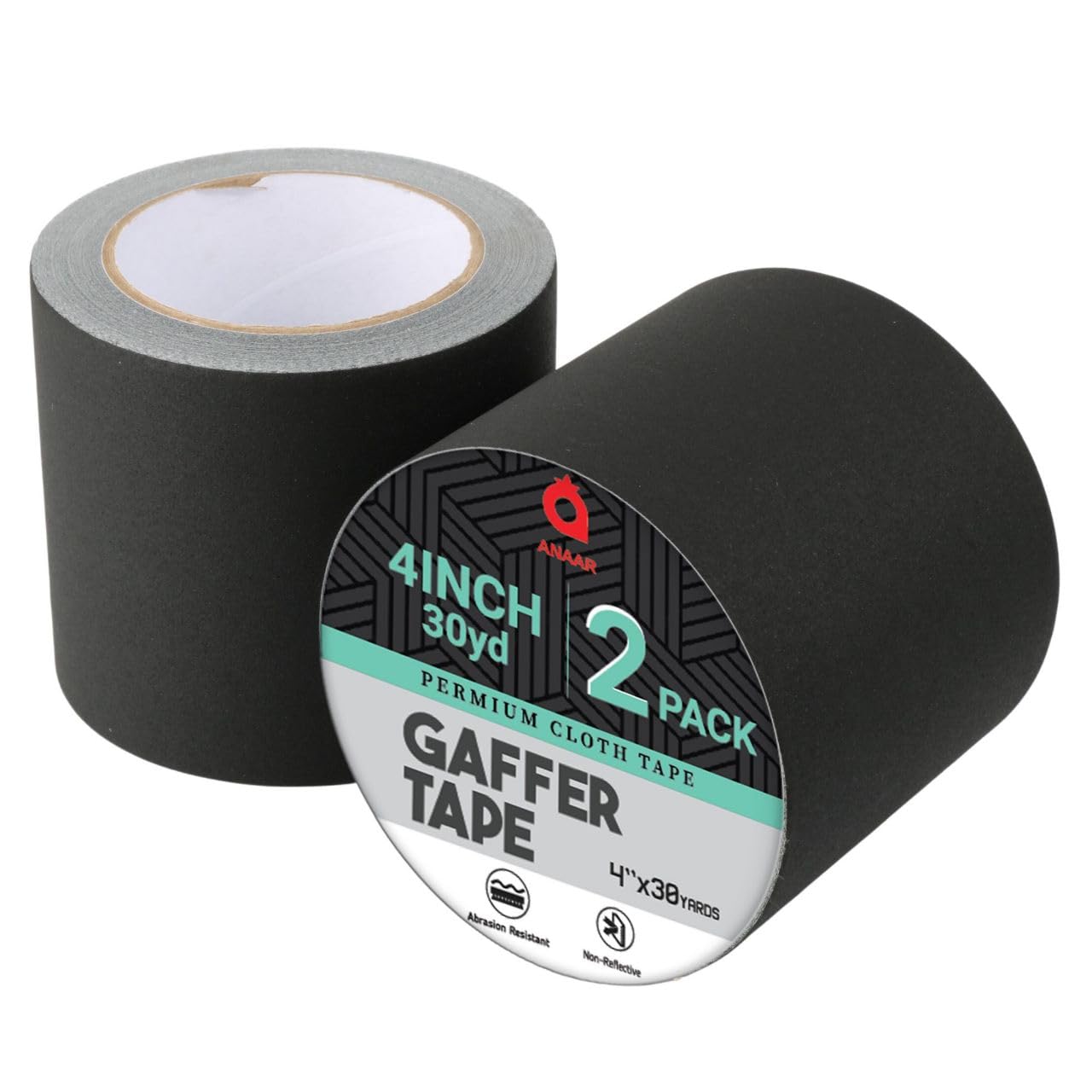 Gaffers Tape – Tela resistente para gestión de cables, marcado de suelo y más, superficie mate sin residuos, ideal para sesiones de fotos y