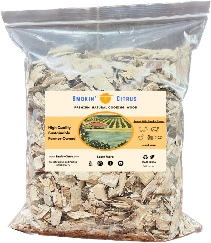 Smokin Citrus – Chips de madera cítrica natural de primera calidad para ahumador, parrilla, cóctel, virutas para ahumar, barbacoa sostenible,