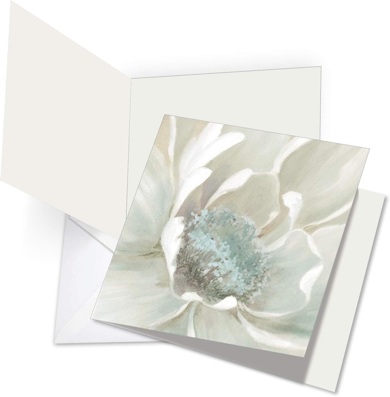 The Best Card Company – 1 hermosa tarjeta de agradecimiento (8.5 x 11 pulgadas) – Bonitas flores, gratitud floral tarjeta de papelería con sobre –