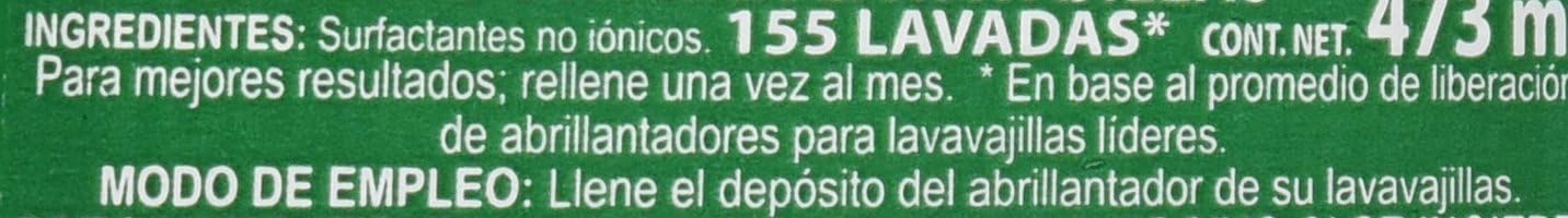 Cascade Ayudante de enjuague, agente de enjuague para lavavajillas, aroma original, 16 onzas líquidas