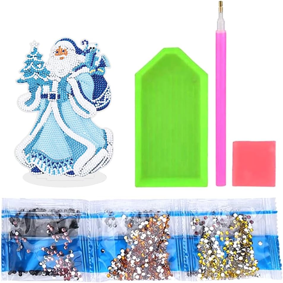 Orgone Kits de pintura de diamantes 5D para Navidad, árbol de Navidad, Papá Noel, adorno de mesa, bordado de diamantes de imitación, pintura de