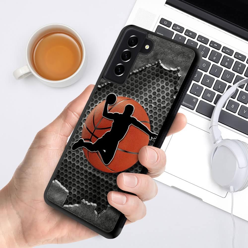 Funda compatible con Samsung Galaxy S23 Ultra, diseño de patrón de lujo de baloncesto, delgada, a prueba de golpes, funda protectora para Samsung
