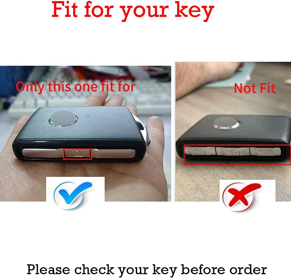 KUNIO Funda para llavero de automóvil compatible con Volvo XC40 XC60 XC90 T5 funda protectora para llaves, llavero de cuero, 4 botones