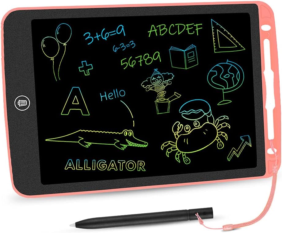 Tableta de escritura LCD de 10 pulgadas, tableta de dibujo colorida, almohadillas de pintura electrónica borrables, juguete educativo y de
