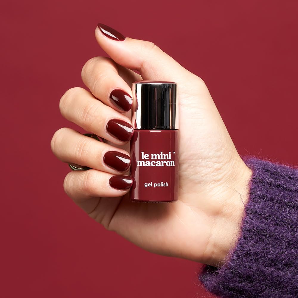 Le Mini Macaron Kit de manicura de gel para bricolaje  Kit de esmalte de uñas de gel con lámpara LED de secado de uñas, 1 esmalte de gel, barra de