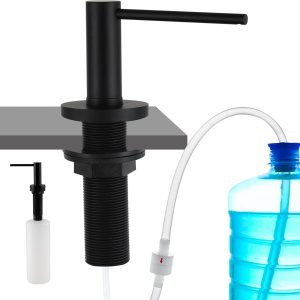 Gappo Dispensador de jabón para fregadero de cocina, bomba de encimera de acero inoxidable dispensador de jabón integrado con tubo de extensión de Gappo Dispensador de jabón para fregadero de cocina, bomba de encimera de acero inoxidable dispensador de jabón integrado con tubo de extensión de