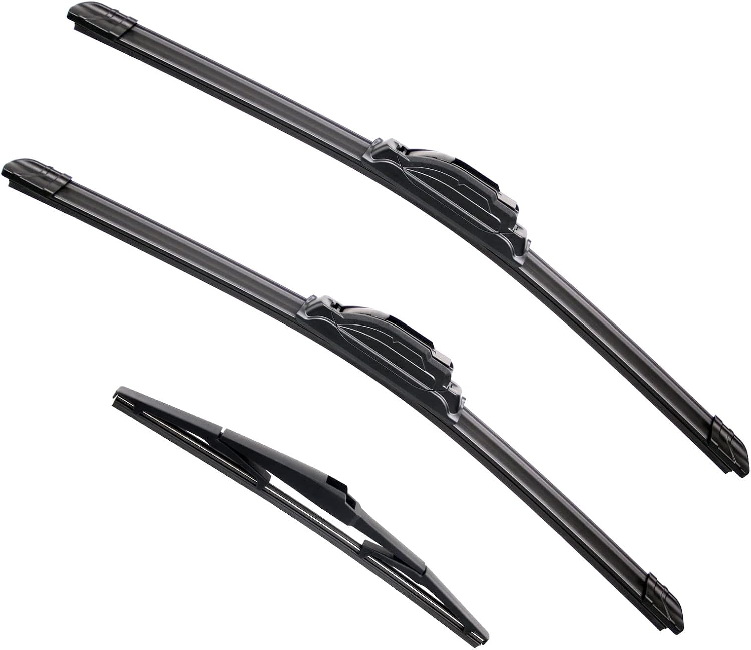 ANIKLUIM Juego de limpiaparabrisas de 28 pulgadas + 20 pulgadas con limpiaparabrisas trasero de 16 pulgadas, repuesto para limpiaparabrisas Toyota