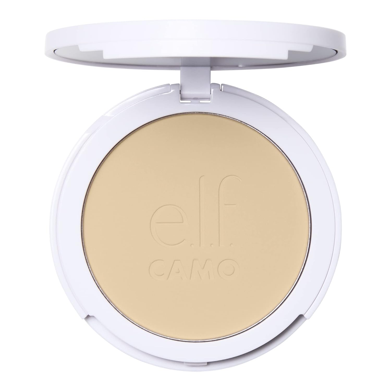 e.l.f. Base de maquillaje camuflada en polvo, ligera, con infusión de imprimación, para construir y de larga duración, cobertura media a completa,
