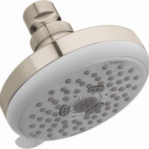hansgrohe Croma 100 – Cabezal de ducha de 4 pulgadas, flujo bajo, moderno, 3 pulverizadores, masaje pulsante, ahorro intenso de agua turbo con hansgrohe Croma 100 – Cabezal de ducha de 4 pulgadas, flujo bajo, moderno, 3 pulverizadores, masaje pulsante, ahorro intenso de agua turbo con