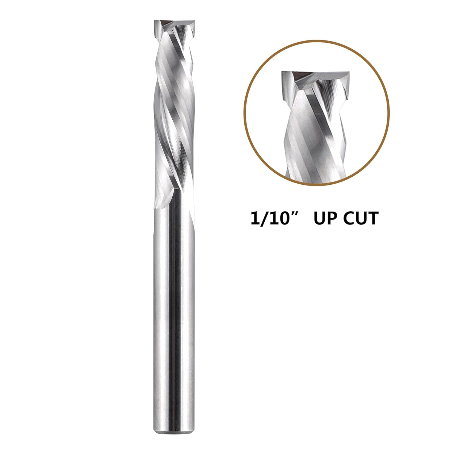 SpeTool Broca de compresión de corte hacia arriba y hacia abajo, corte de 110 pulgadas, diámetro de corte de 14 de pulgada para carpintería, recorte