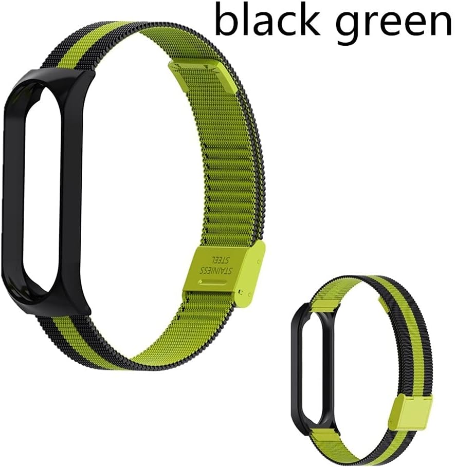 Pulsera de correa de metal para MiBand 5 Mi Band 4 Mi Band 3 Pulsera sin tornillos Mi Band Banda de muñeca Smart Band 5 4 Correa (color  4, tamaño