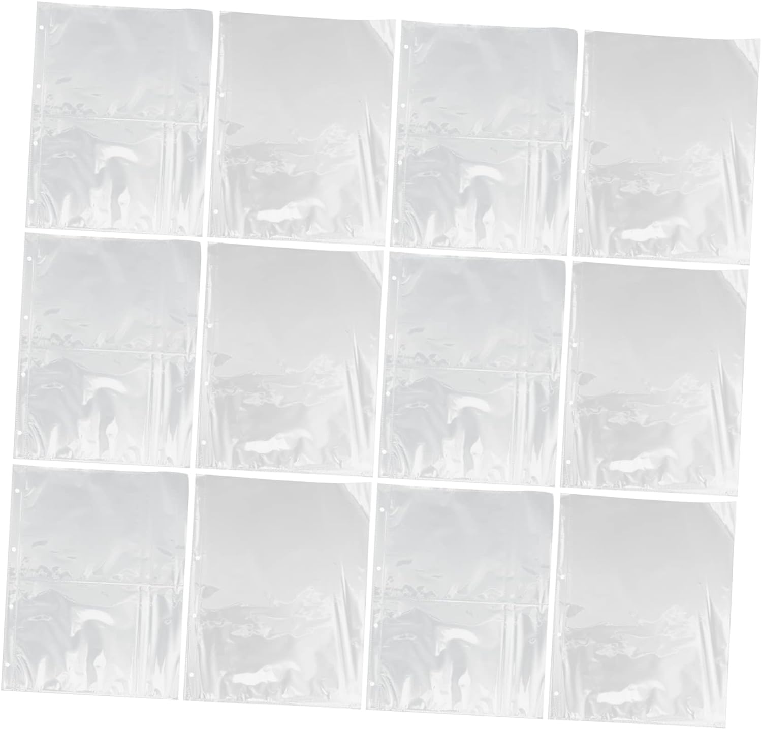 Ciieeo Álbum de almacenamiento A4, 200 unidades, monederos, monederos para fotos, protector de hojas transparentes, carteras para coleccionistas,