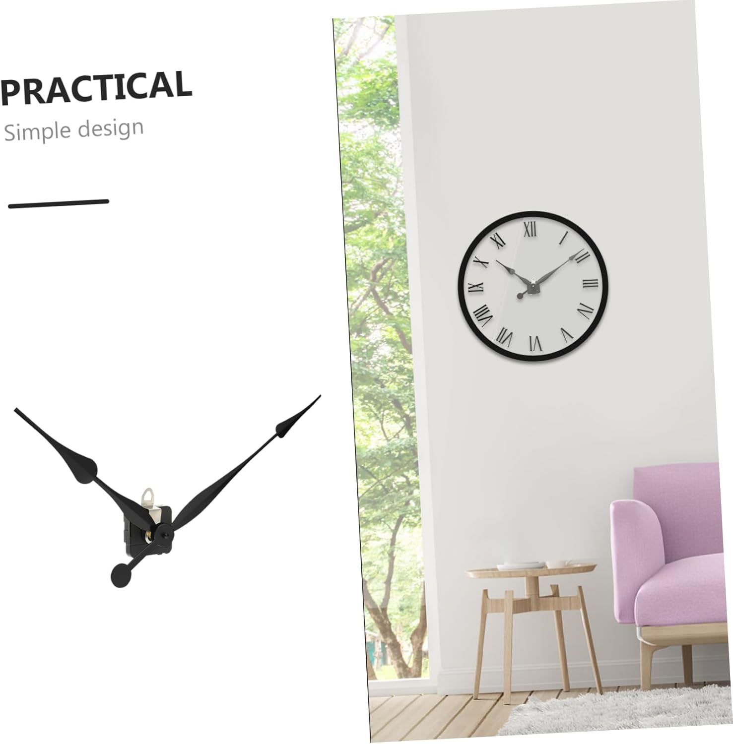 Housoutil 1 Unidades de Movimiento de Reloj Ticking Útil Mecanismo de Reloj de Reemplazo del Motor Reloj DIY Reloj de Pared Eléctrico Reloj