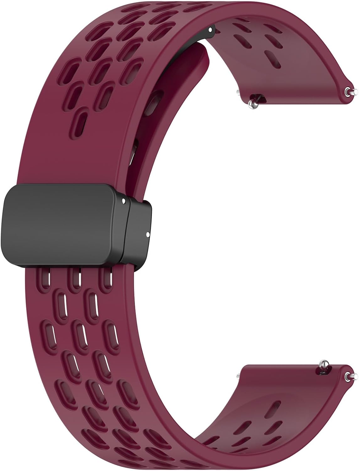 Compatible con Amazfit Bip 5 bandas, Lamshaw 0.866 in transpirable suave silicona deportiva con mariposa magnética Clousure correas de repuesto