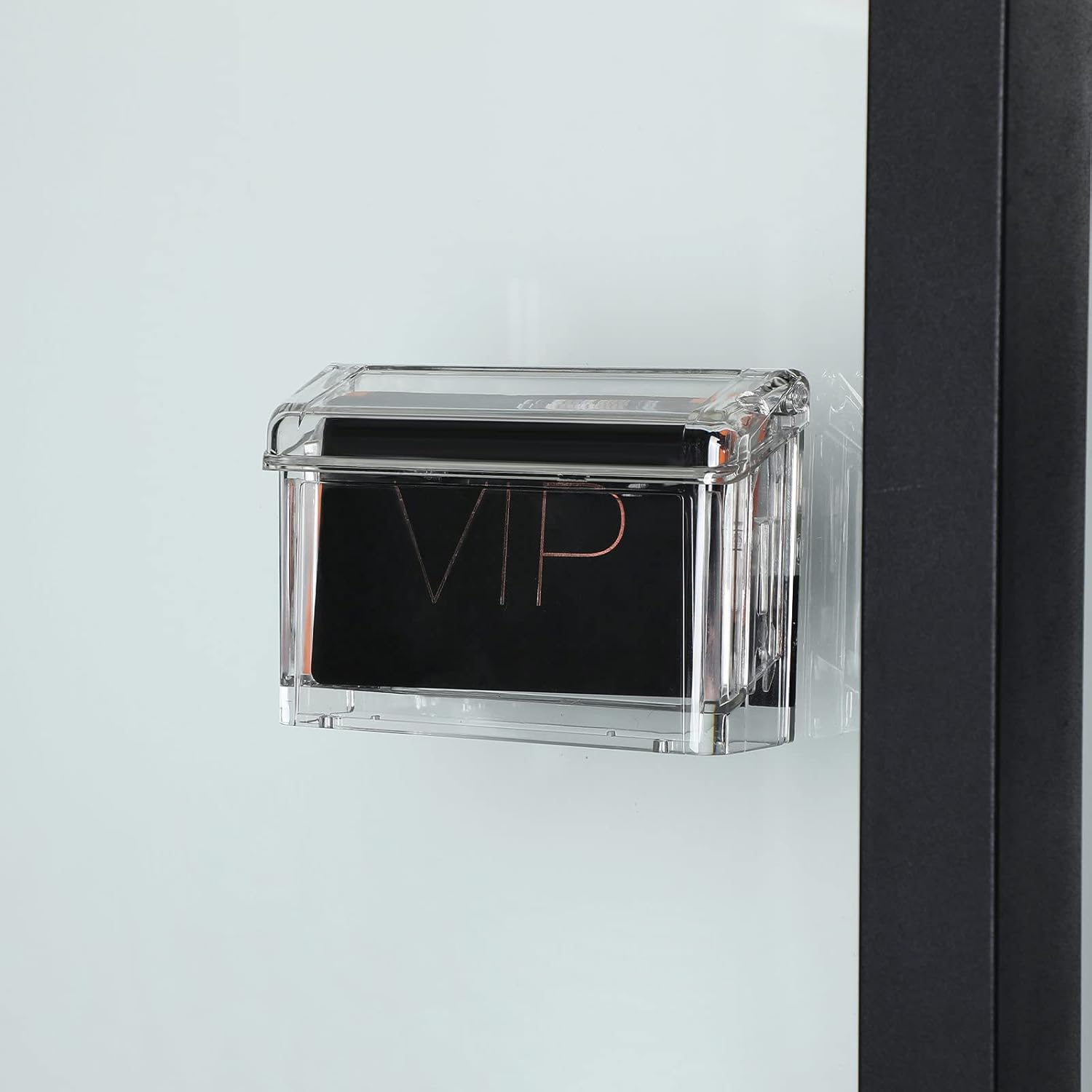 Tarjetero de acrílico para exteriores, para pared, incluye tarjetero transparente para despegar y pegar para oficina, tiendas, camiones, pared al