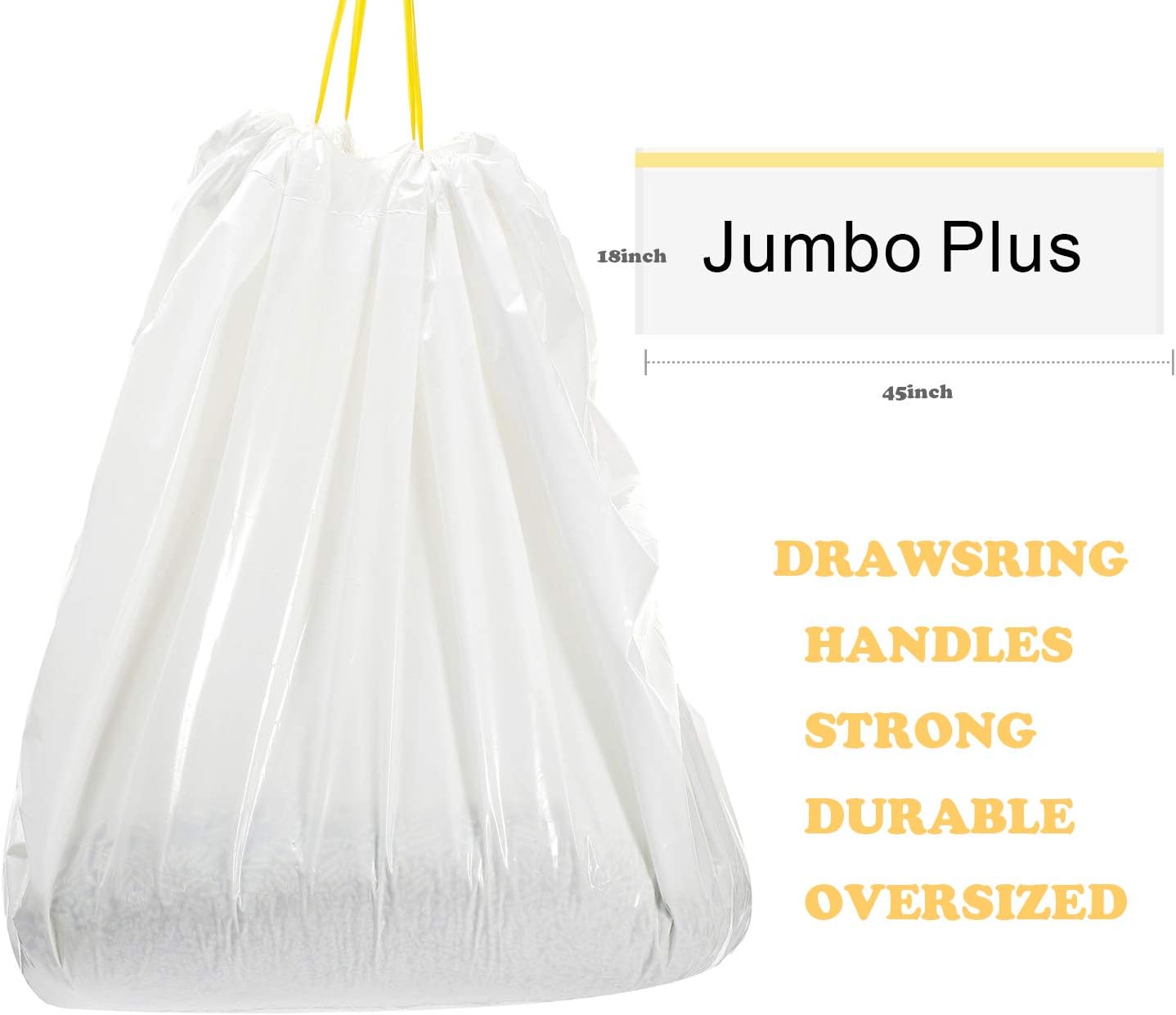 Revestimientos para arena para gatos, 21 forros resistentes para cajas de arena con cordón, bolsas extra jumbo, sin perfume, 45 x 18 pulgadas