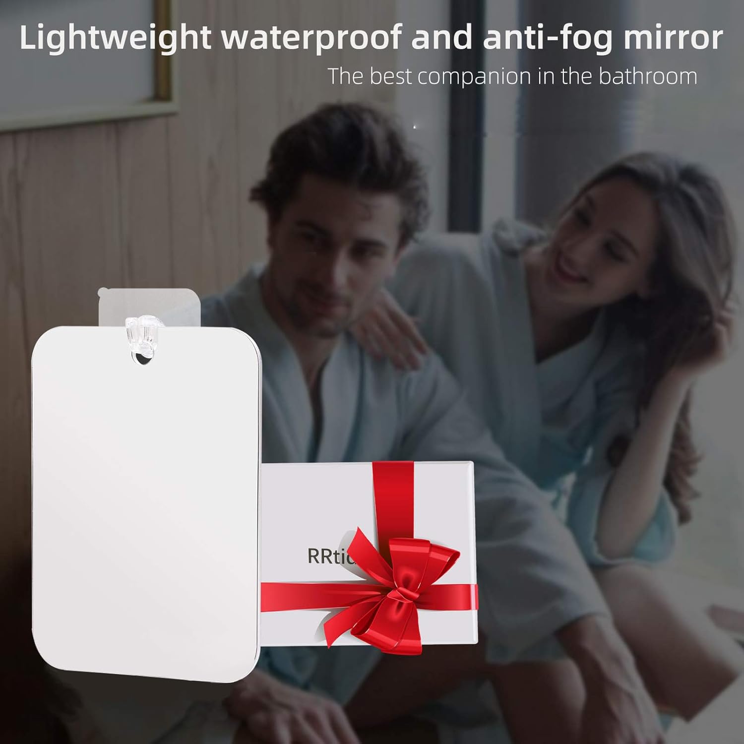 Espejo de ducha sin niebla para afeitarse, espejo antivaho para ducha, baño, tocador, bañera, espejo de ducha resistente a la niebla para hombres y
