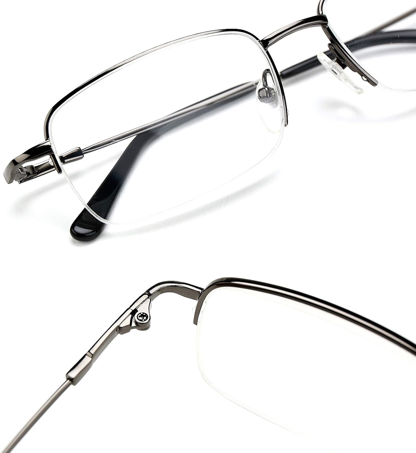 Gafas de lectura progresivas multifocales para computadora, gafas presbiópicas con bloqueo de luz azul, lentes de metal con memoria para hombres