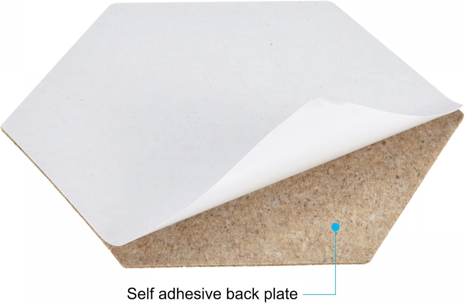 uxcell 3.937×3.346×0.039 in Posavasos Hexágono Corcho Copa Mat Pad Adhesivo Respaldo 60pcs