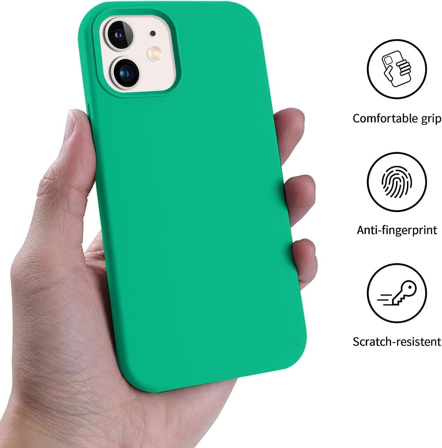 AOTESIER Funda diseñada para iPhone 1212 Pro, funda protectora de silicona a prueba de golpes con protección contra caídas de grado militar forro de