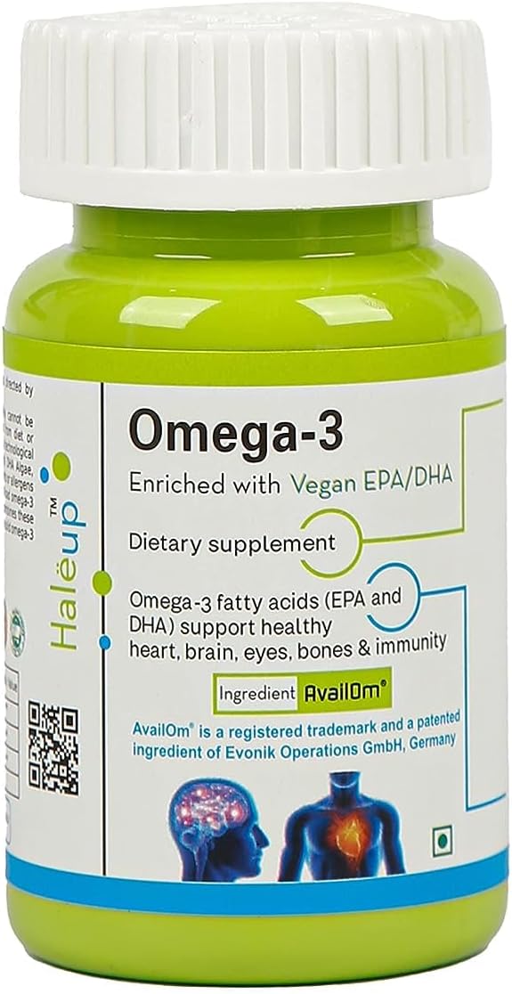 Omega 3, 500 mg  Evonik Germany II Enriquecido con EPADHA  Corazón Saludable  Cerebro  Inmunidad (paquete de 1)