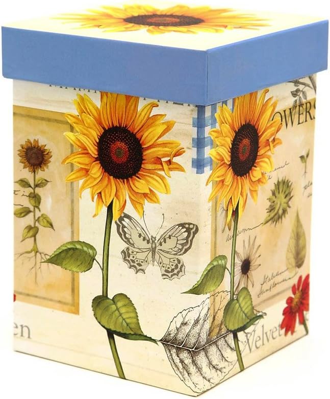 Cypress Home Taza de viaje de girasol de 17 onzas con caja de regalo de diseño, acero inoxidable, aislada, a prueba de fugas