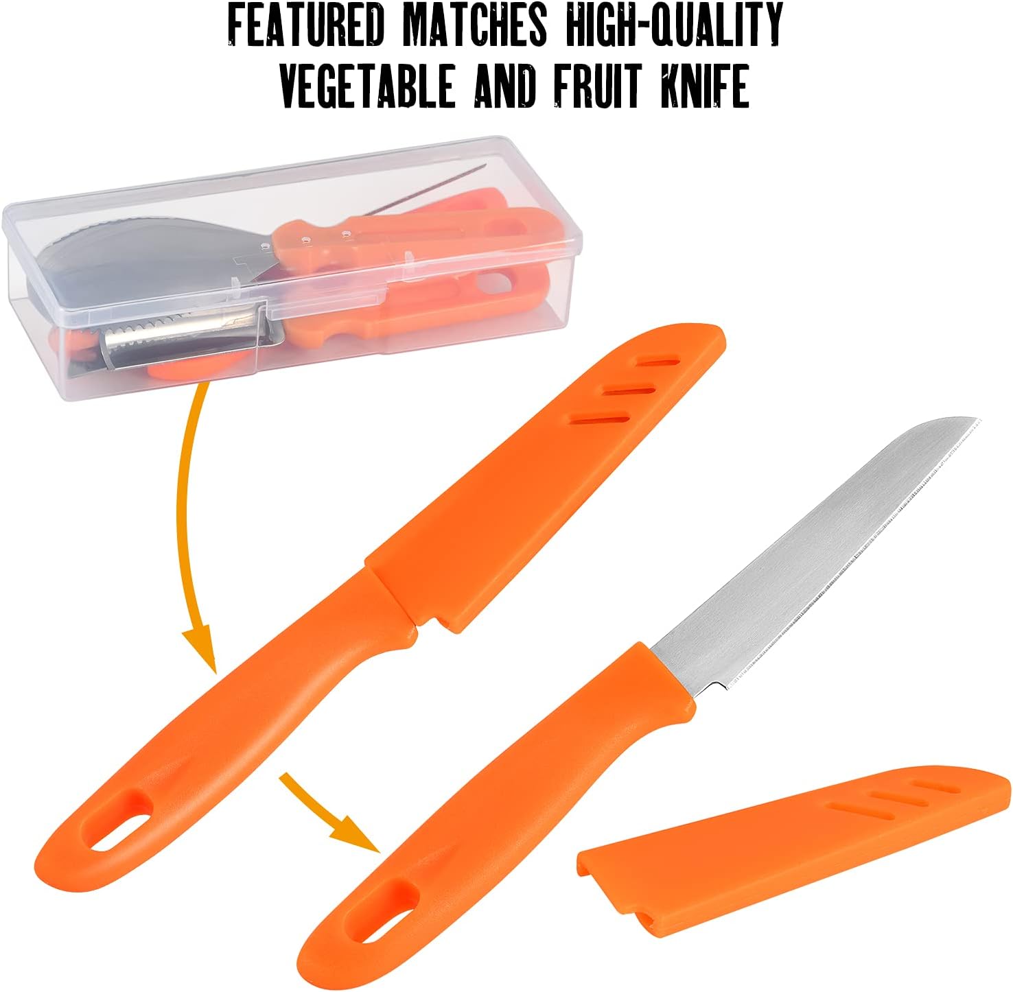 kuaima Juego de herramientas para tallar calabazas de Halloween, kit de tallado de calabaza, cuchillo profesional de acero inoxidable, herramientas