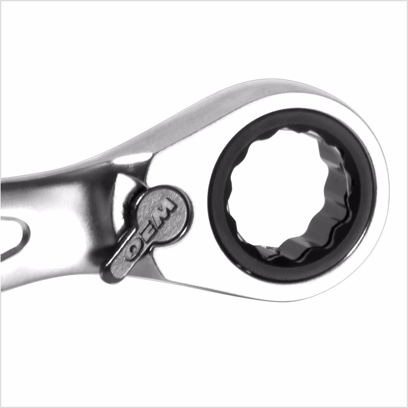 OEMTOOLS 23988 Juego de llaves de trinquete reversibles RingStop de 12 piezas, métricas, juego de llaves combinadas de trinquete métricas de 12