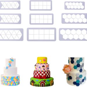 qufzdopv Cortador de galletas, juego de 9 piezas de moldes para galletas y fondant, cortadores geométricos de galletas para decoración de pasteles qufzdopv Cortador de galletas, juego de 9 piezas de moldes para galletas y fondant, cortadores geométricos de galletas para decoración de pasteles
