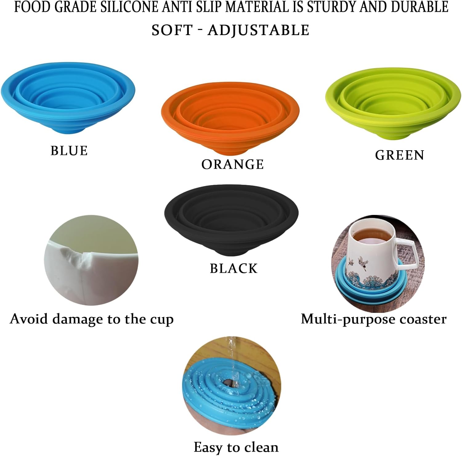 Organizador de estantes para armario de cocina y despensa, solución de almacenamiento expandible y apilable para tazas de té y tazas de café, ahorra