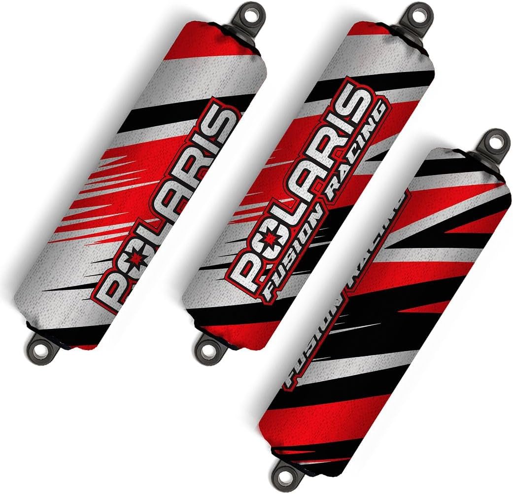 VPS Cubierta de choque para Polaris Scrambler 500 Trail Blazer 250 TrailBoss 330 Cubierta de choque (juego de 3) Color rojo ND1853