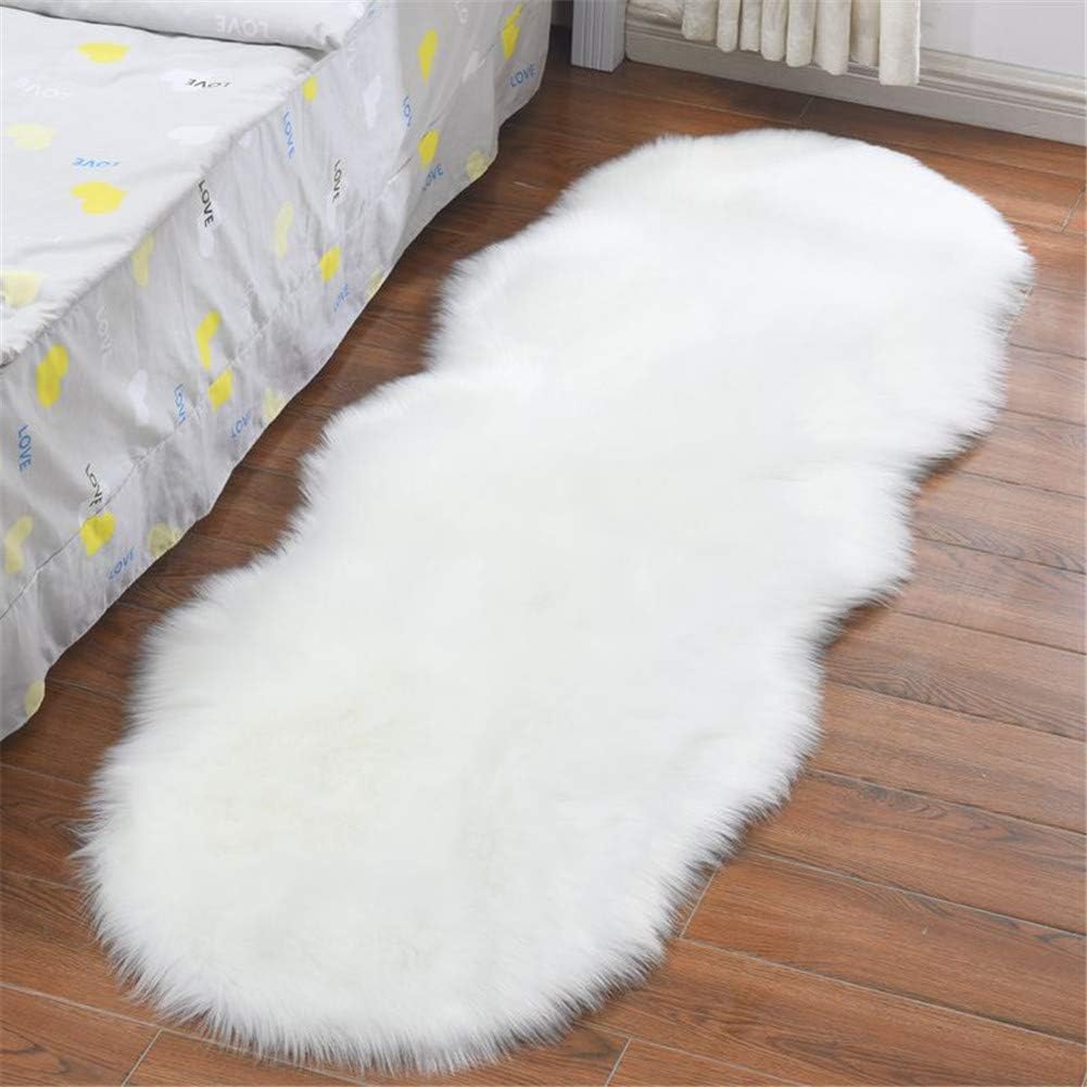 Dikoaina – Cubierta clásica de piel sintética de oveja para silla, suave, para sofá, asiento de taburete, tapete de piel sintética para sofá de
