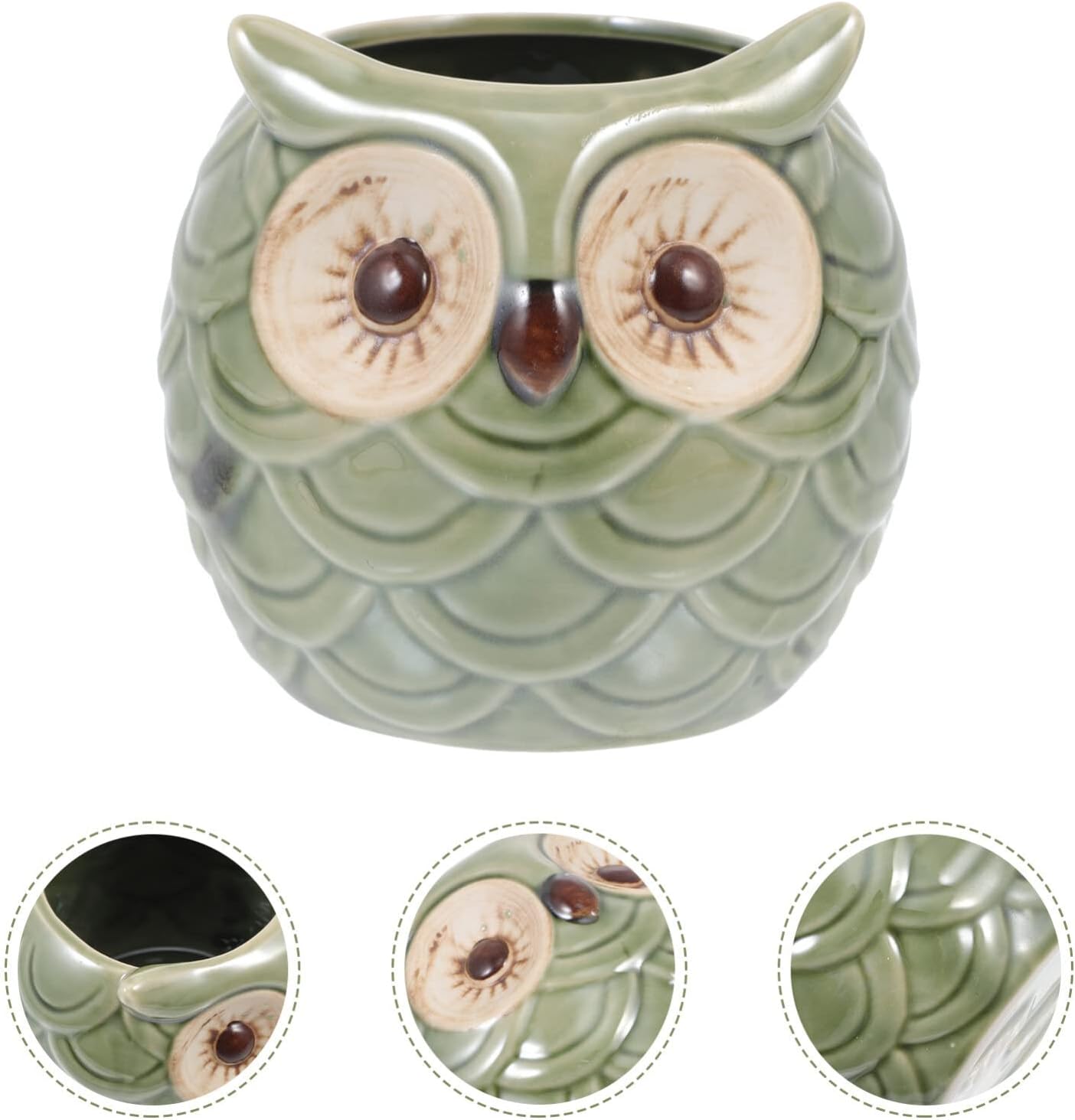 HOMSFOU Taza de bar Tiki con forma de búho, copa de cóctel de cerámica, taza de champán hawaiana Luau para fiesta, linda taza de vino de jugo