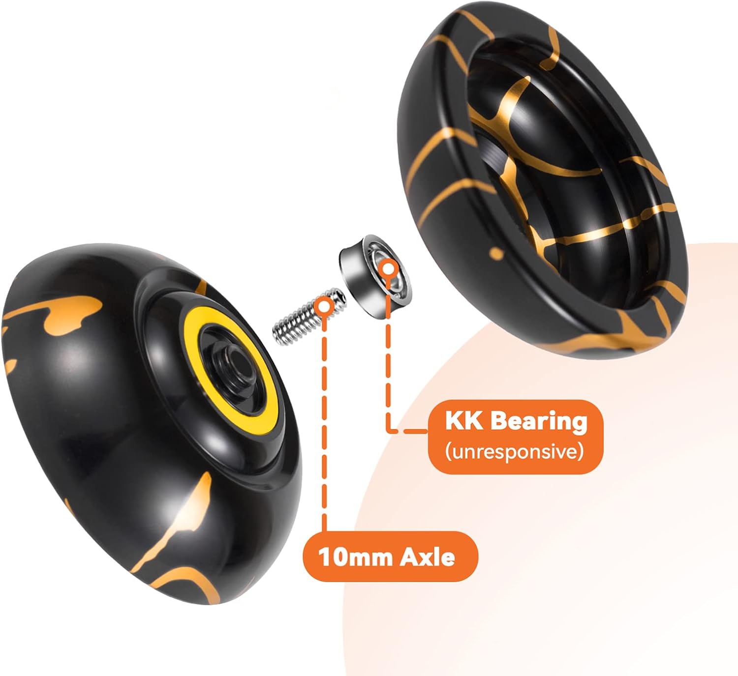 MAGICYOYO Yoyos N11 Professional Unresponsive, paquete de 2 unidades  K2 Crystal Responsive Yoyo para niños, Yoyo de aleación de metal Pro Yoyo y