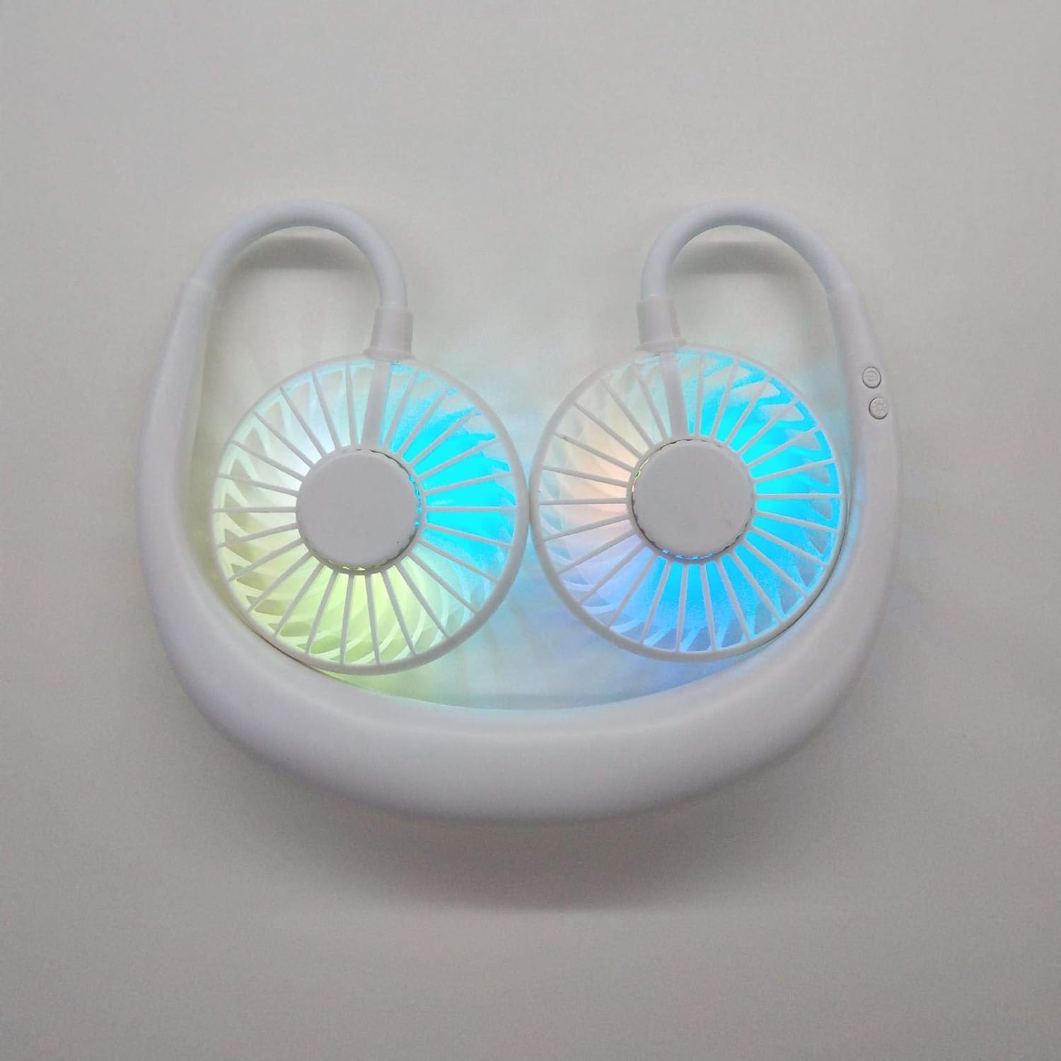Ventilador de cuello deportivo USB, portátil recargable por USB, ventilador personal manos libres, ventilador de refrigeración portátil con doble