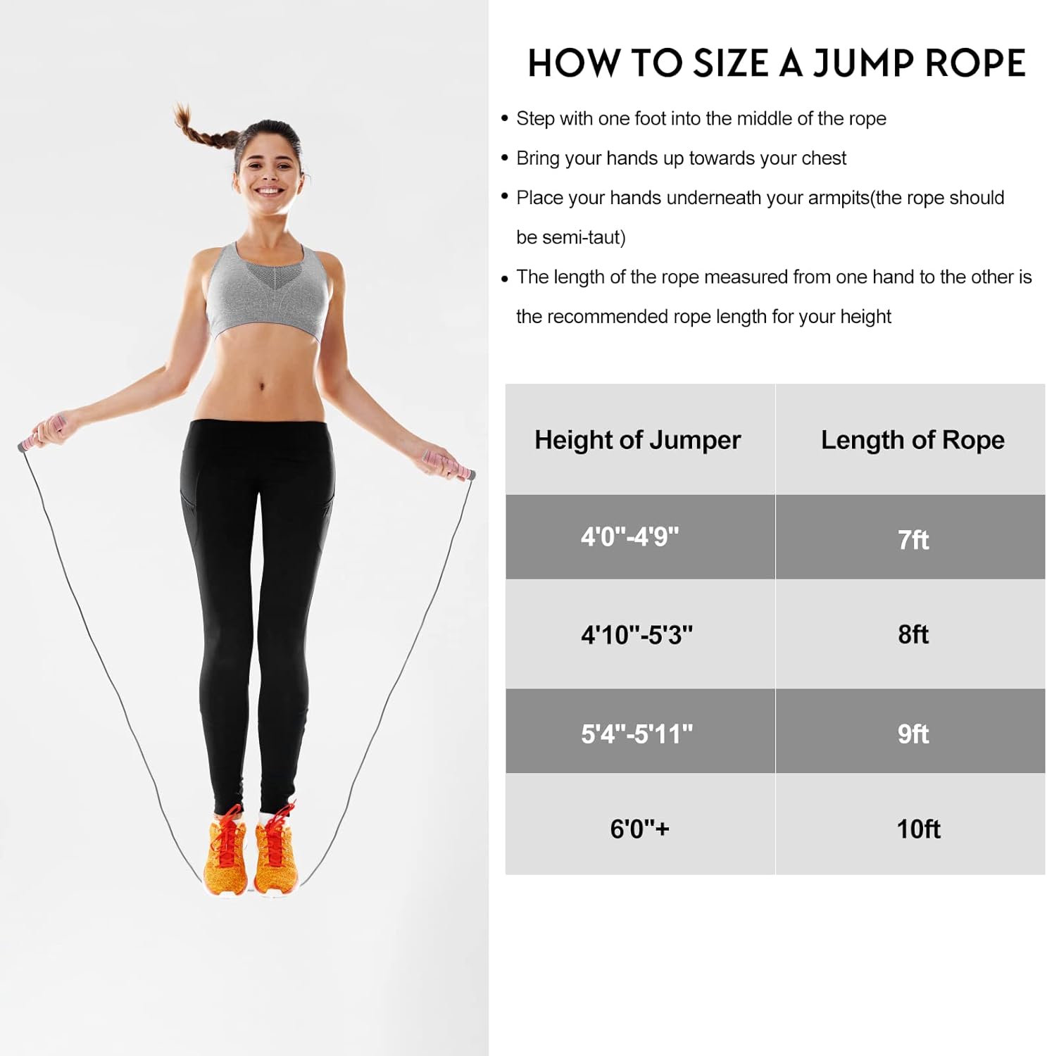 Cuerda de saltar con peso de 1 libra para fitness, asas de piel sintética ajustables que absorben el sudor y cuerda de PVC para mujeres y hombres,