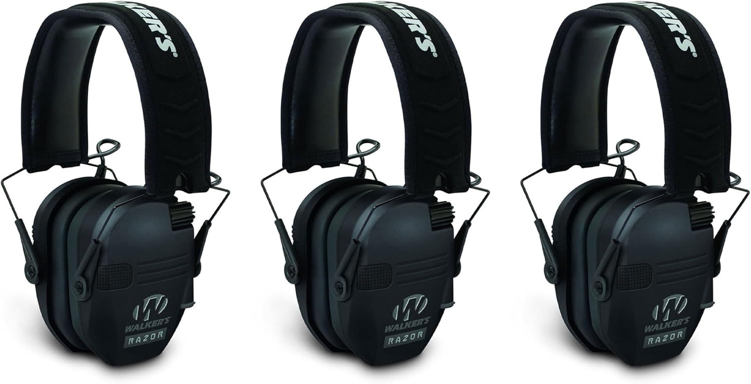 Walker’s Razor Slim Shooter Electronic Hunting Orejeras de protección auditiva plegables