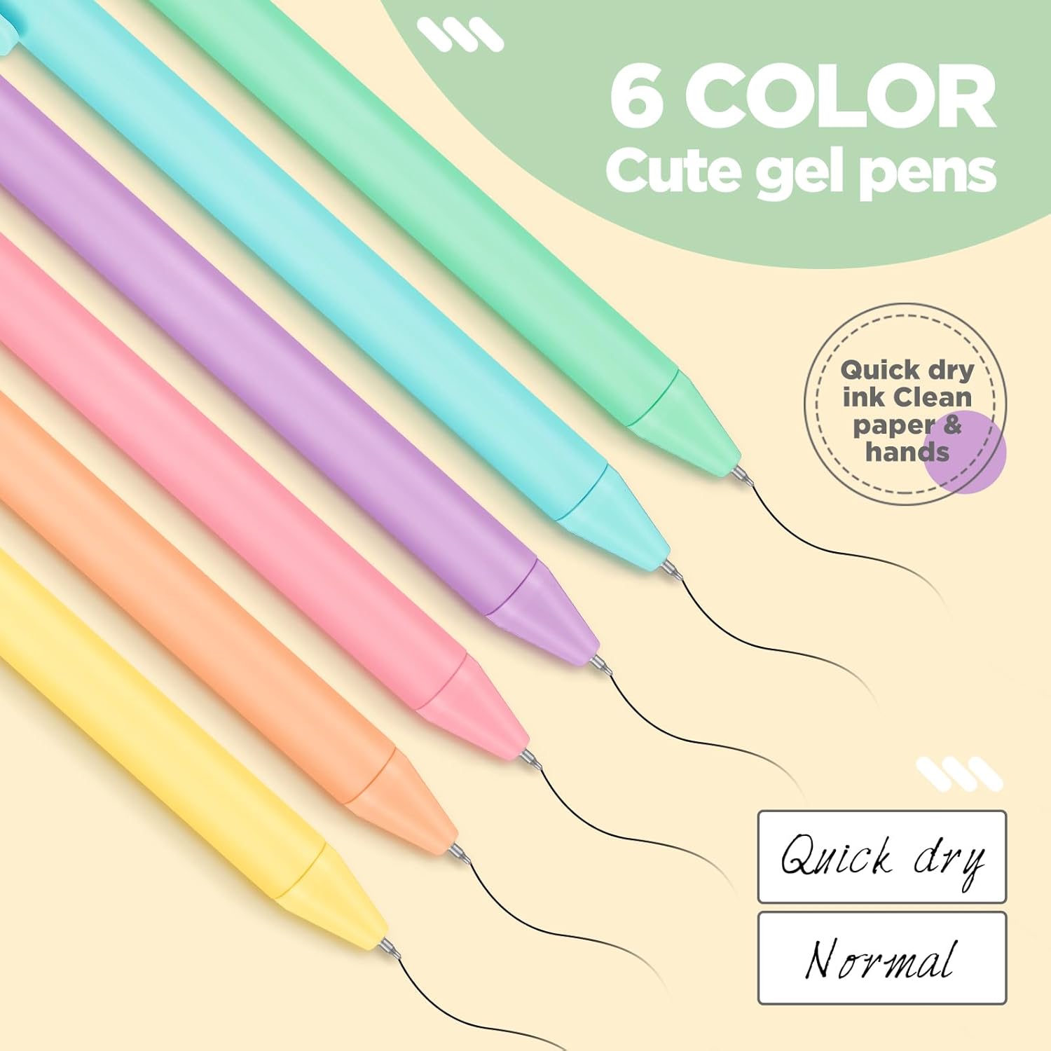 Cholemy 24 bolígrafos de gel retráctiles de secado rápido, tinta de gel de 0.020 in, tinta negra, punta fina, agarre cómodo, escritura suave, para
