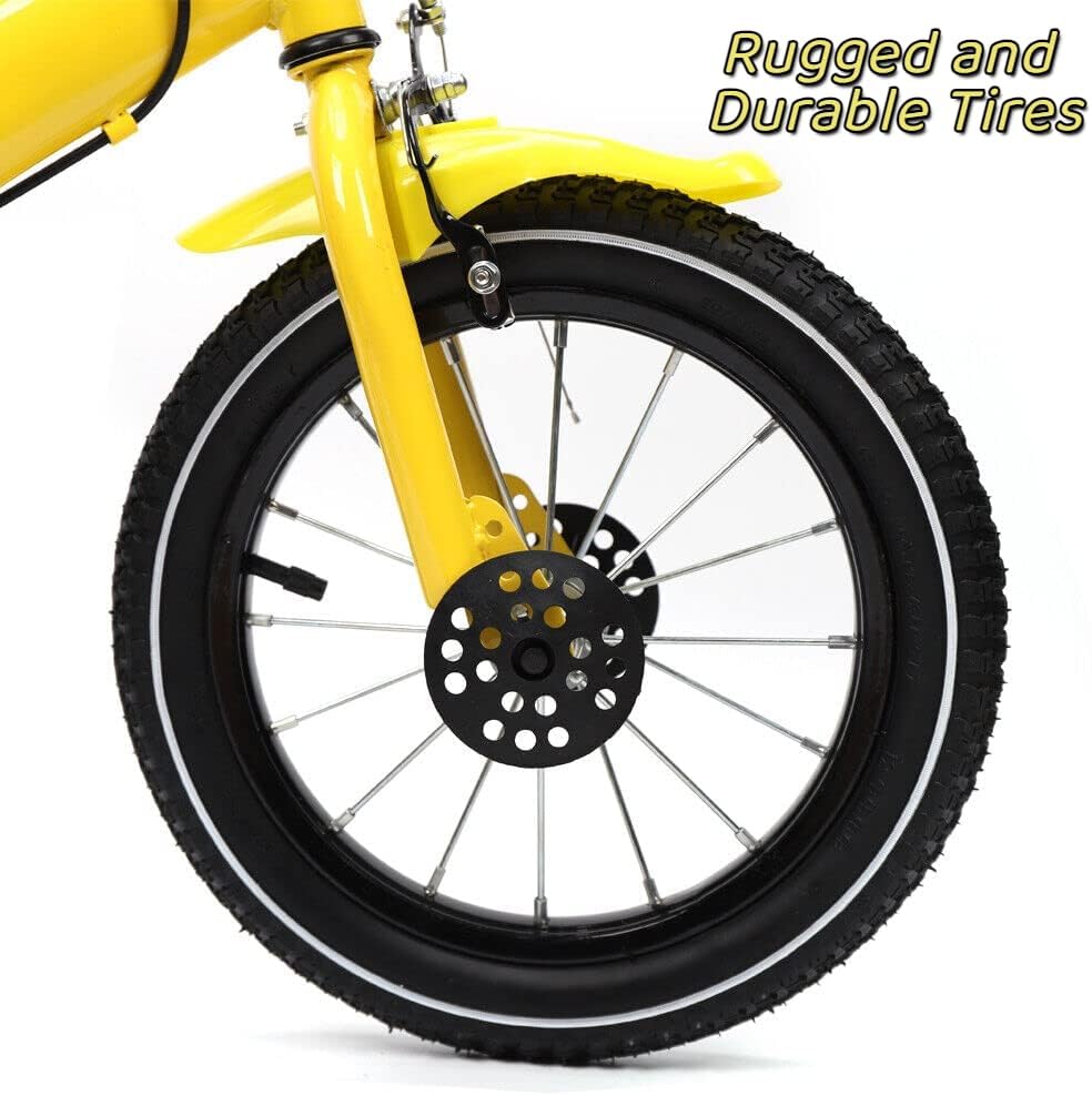 Qiucenmium Bicicleta para niños, bicicleta de 14 pulgadas para niños y niñas de 2 a 9 años, bicicletas para niños pequeños con ruedas de