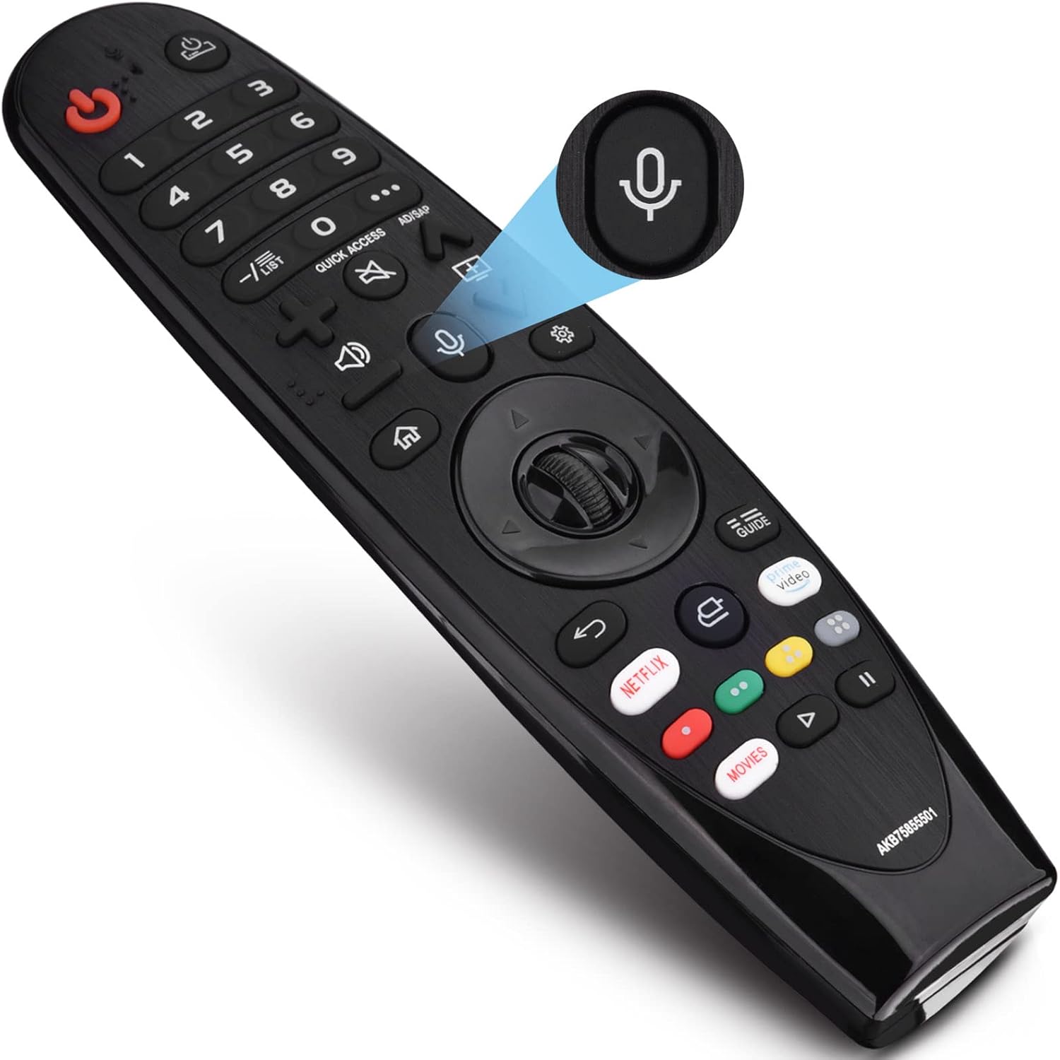Repuesto para control remoto LG para Smart TV, modelos de Smart TV LG 2020-2019, compatible con AN-MR20GA, AN-MR19BA, con función mágica de voz y